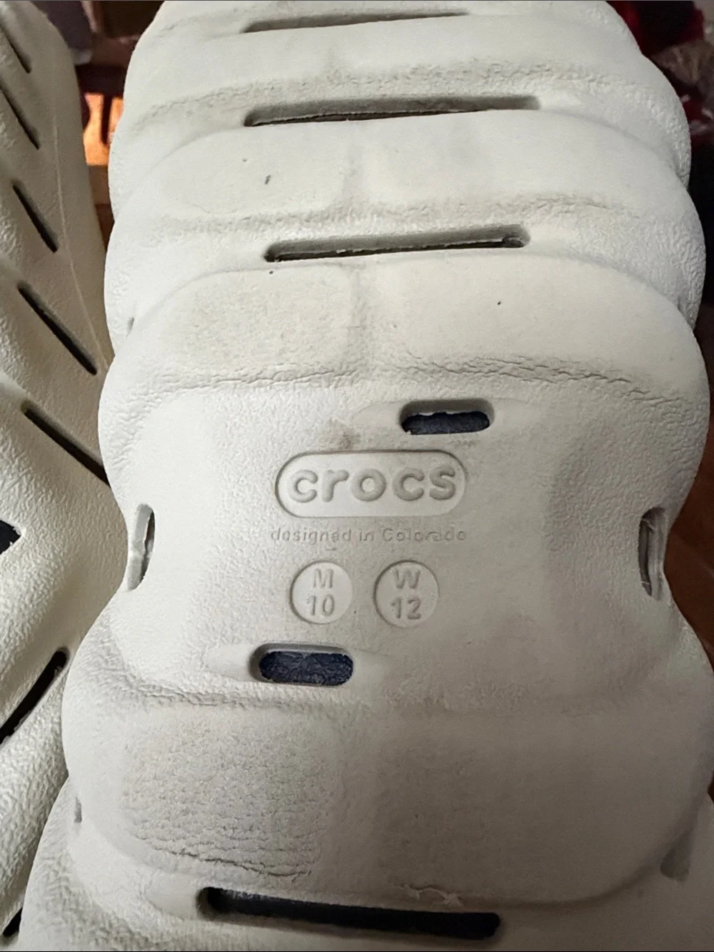 CROCS ECHO CLOG BONE/BLACK UNISEX Men’s Size 10 W/12
